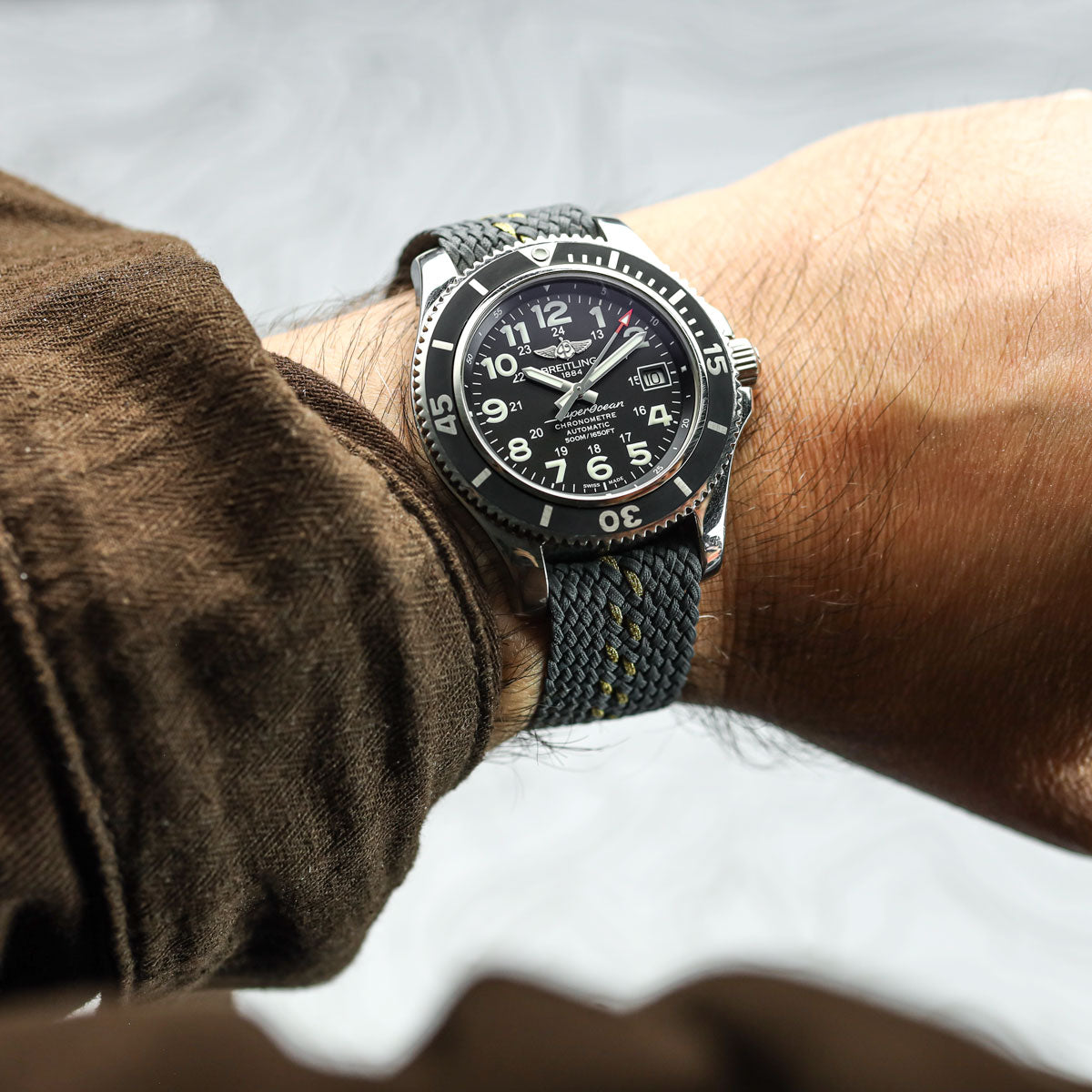 ADDITIONAL - OctoPod Perlon Nylon Watch Strap - Granite / Gold
