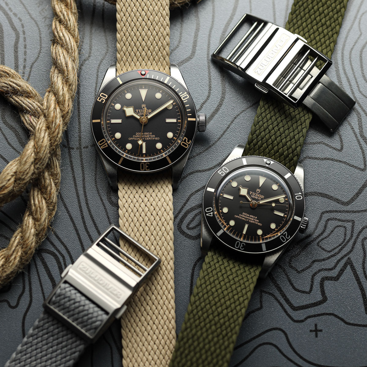 ADDITIONAL - Perlon Nylon OctoPod Watch Strap - Desert Sand Beige