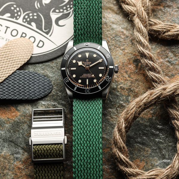 OctoPod Perlon Nylon Watch Strap - Jade Green - ZULUDIVER