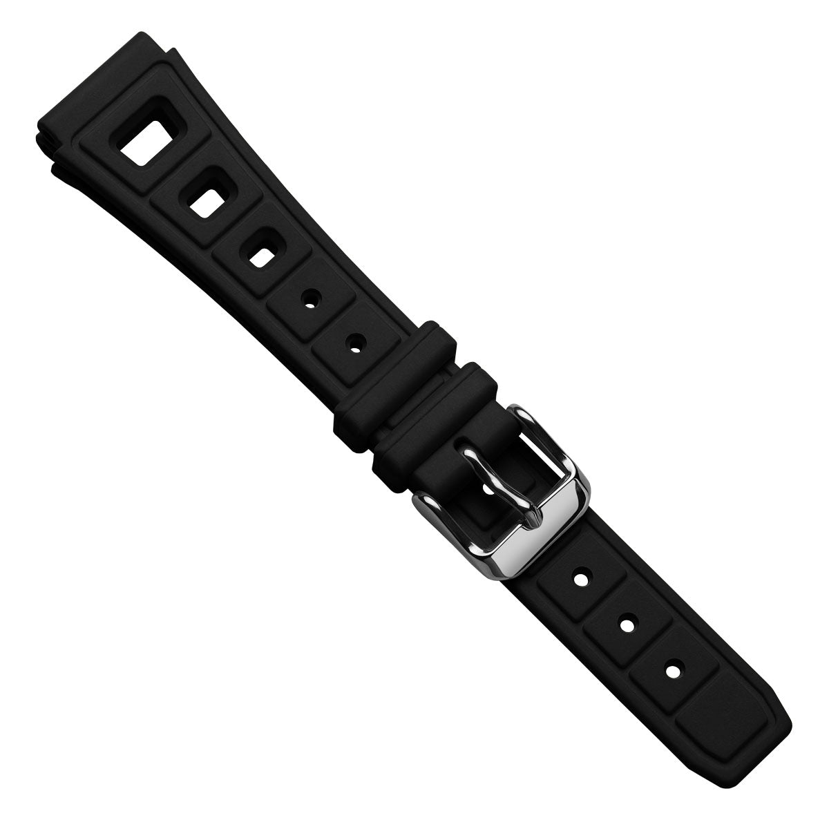 Sports 295 Vintage Rubber Watch Strap - Abyss Black