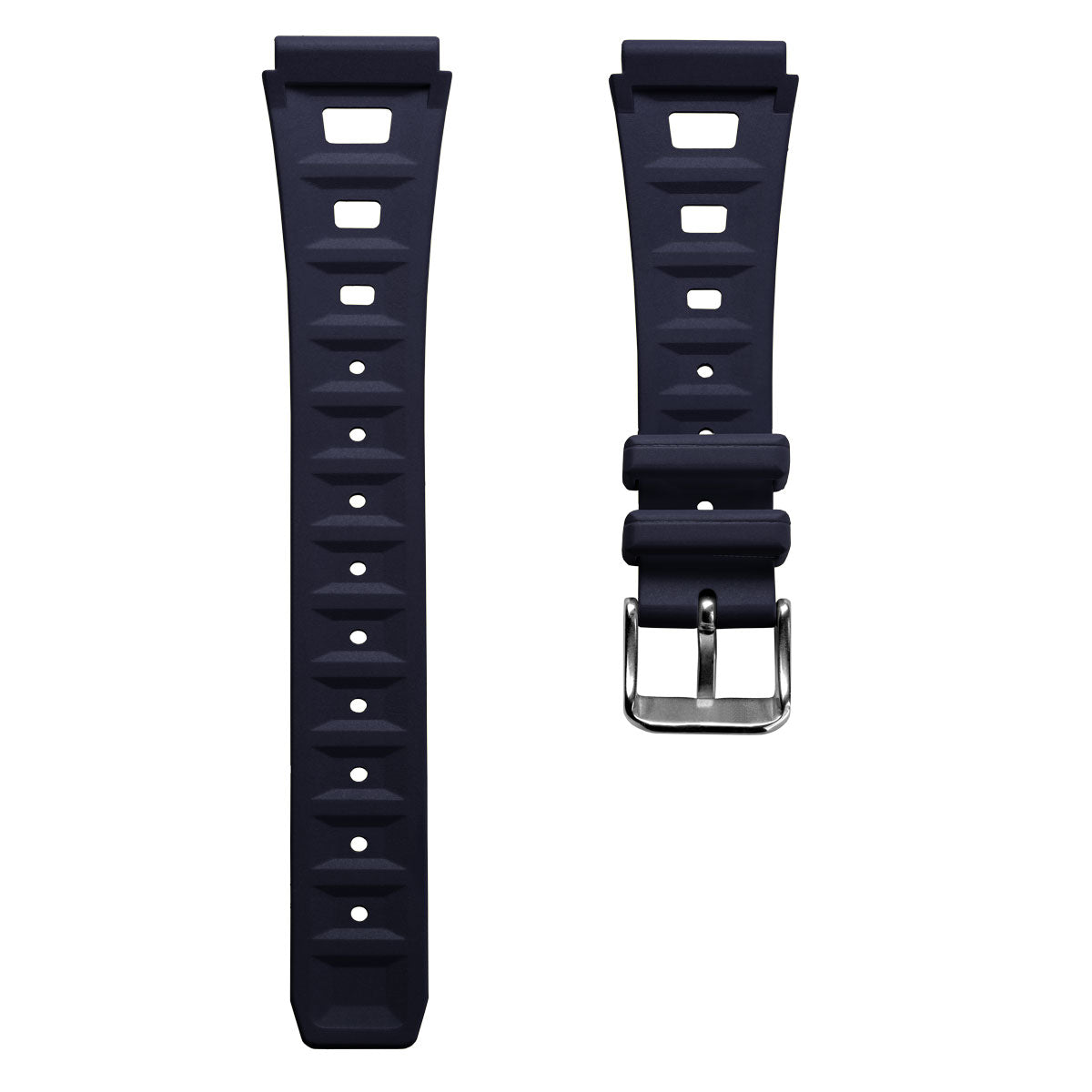Sports 295 Vintage Rubber Watch Strap - Ocean Blue