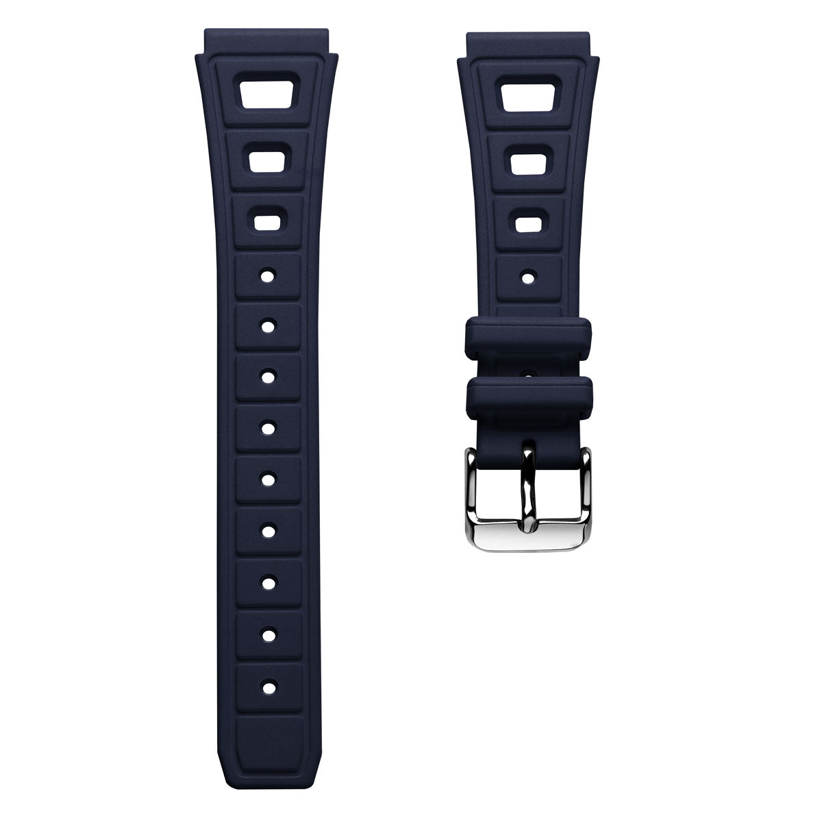 Sports 295 Vintage Rubber Watch Strap - Ocean Blue