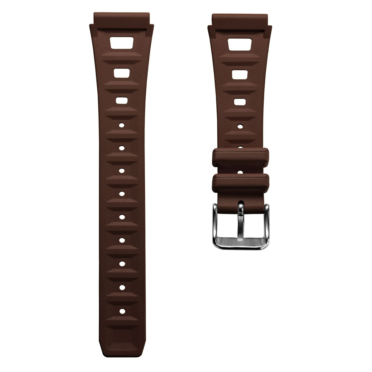 Sports 295 Vintage Rubber Watch Strap - Harbour Brown