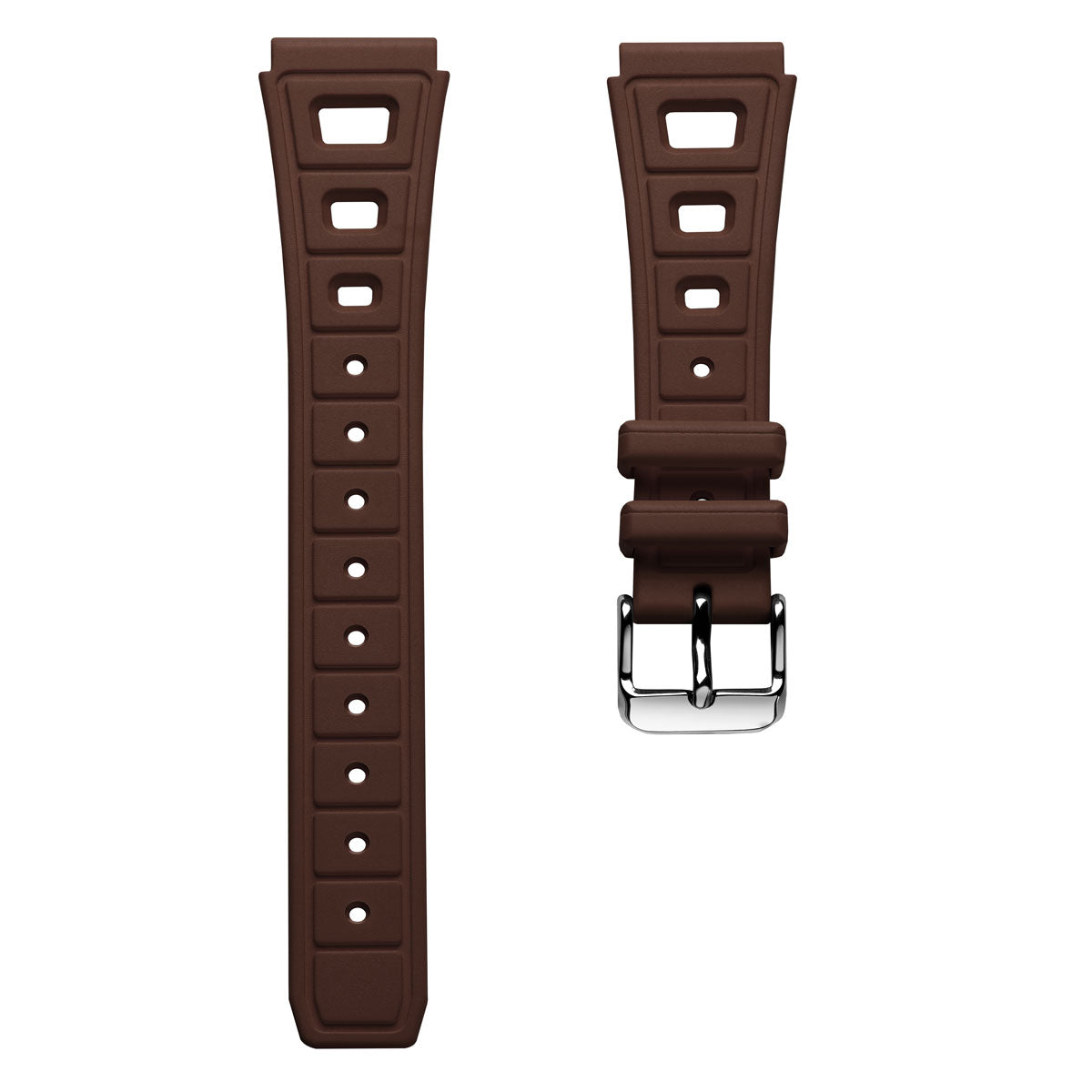 Sports 295 Vintage Rubber Watch Strap - Harbour Brown