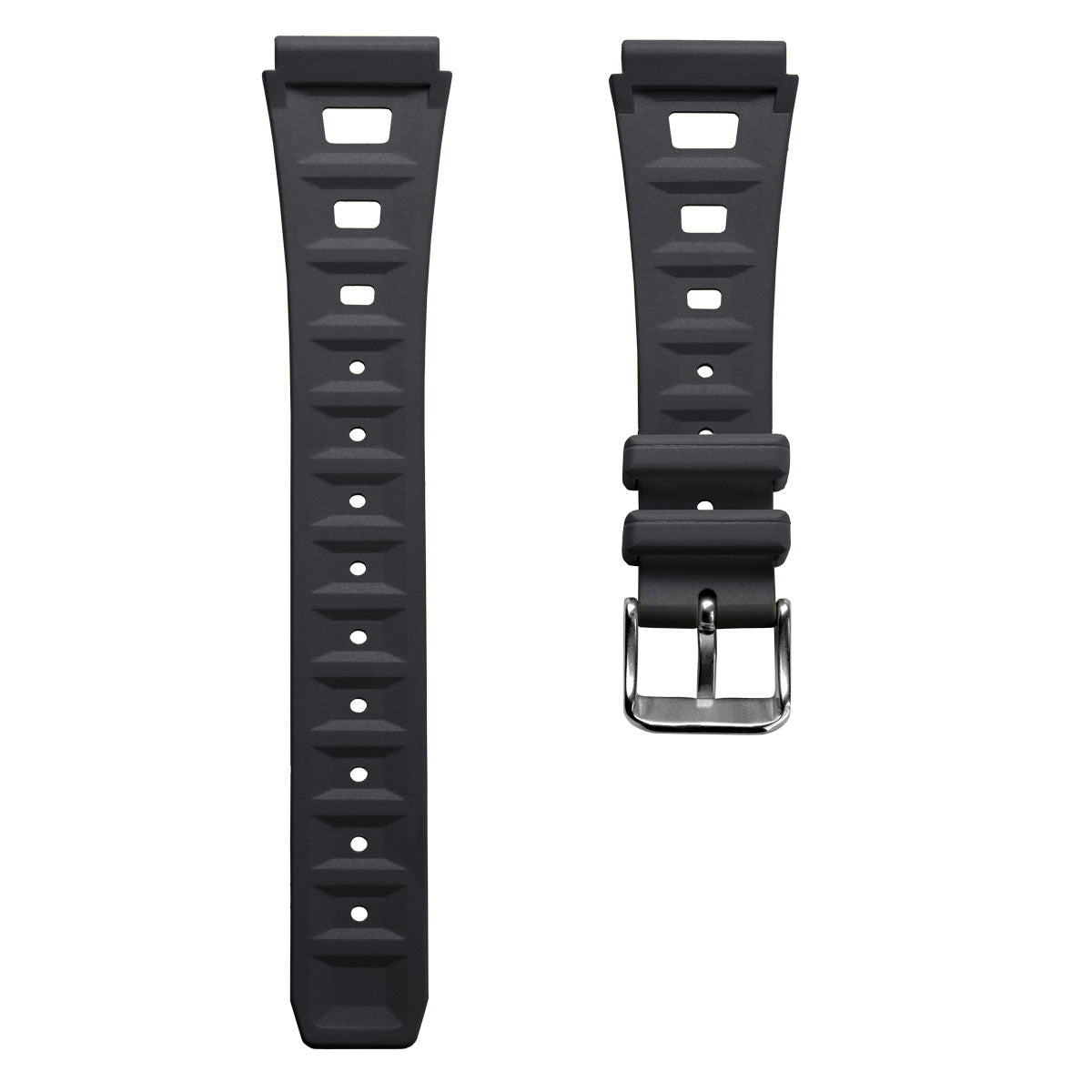 Sports 295 Vintage Rubber Watch Strap - Anthracite Grey