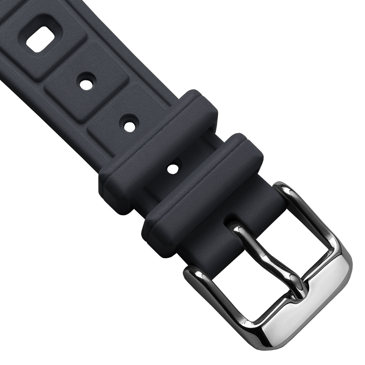 Sports 295 Vintage Rubber Watch Strap - Anthracite Grey