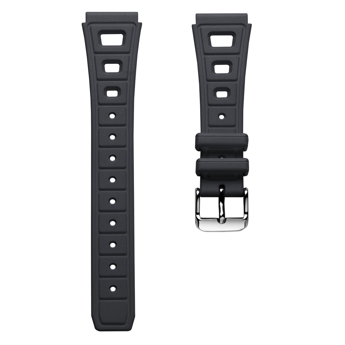 Sports 295 Vintage Rubber Watch Strap - Anthracite Grey