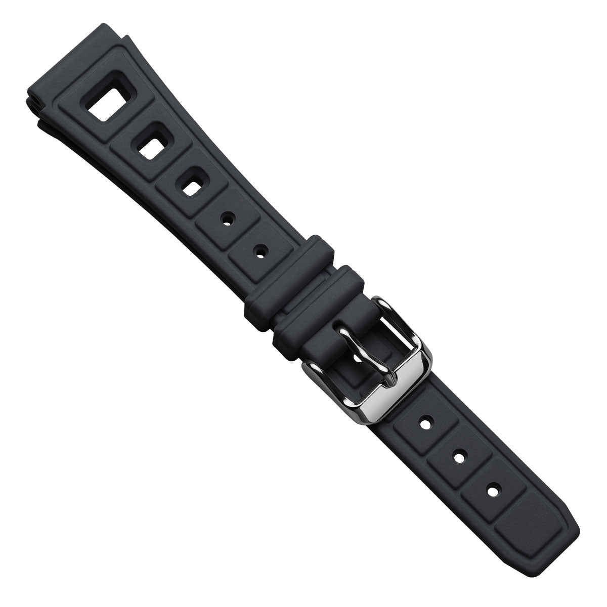 Sports 295 Vintage Rubber Watch Strap - Anthracite Grey
