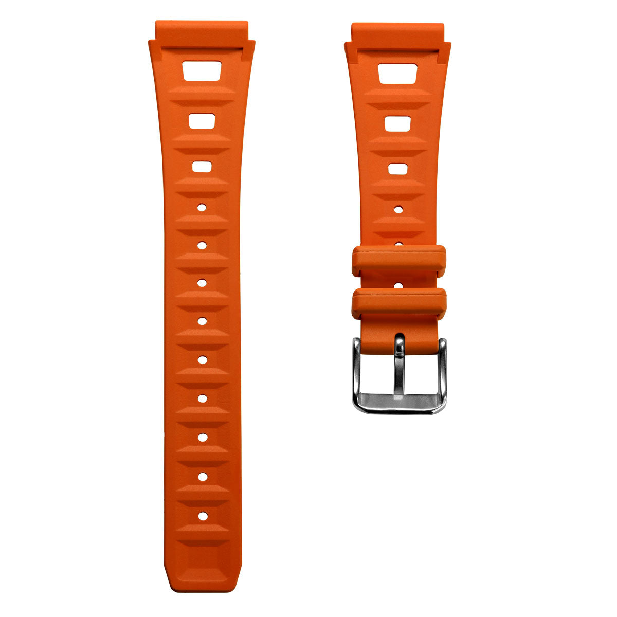 Sports 295 Vintage Rubber Watch Strap - Sunset Orange