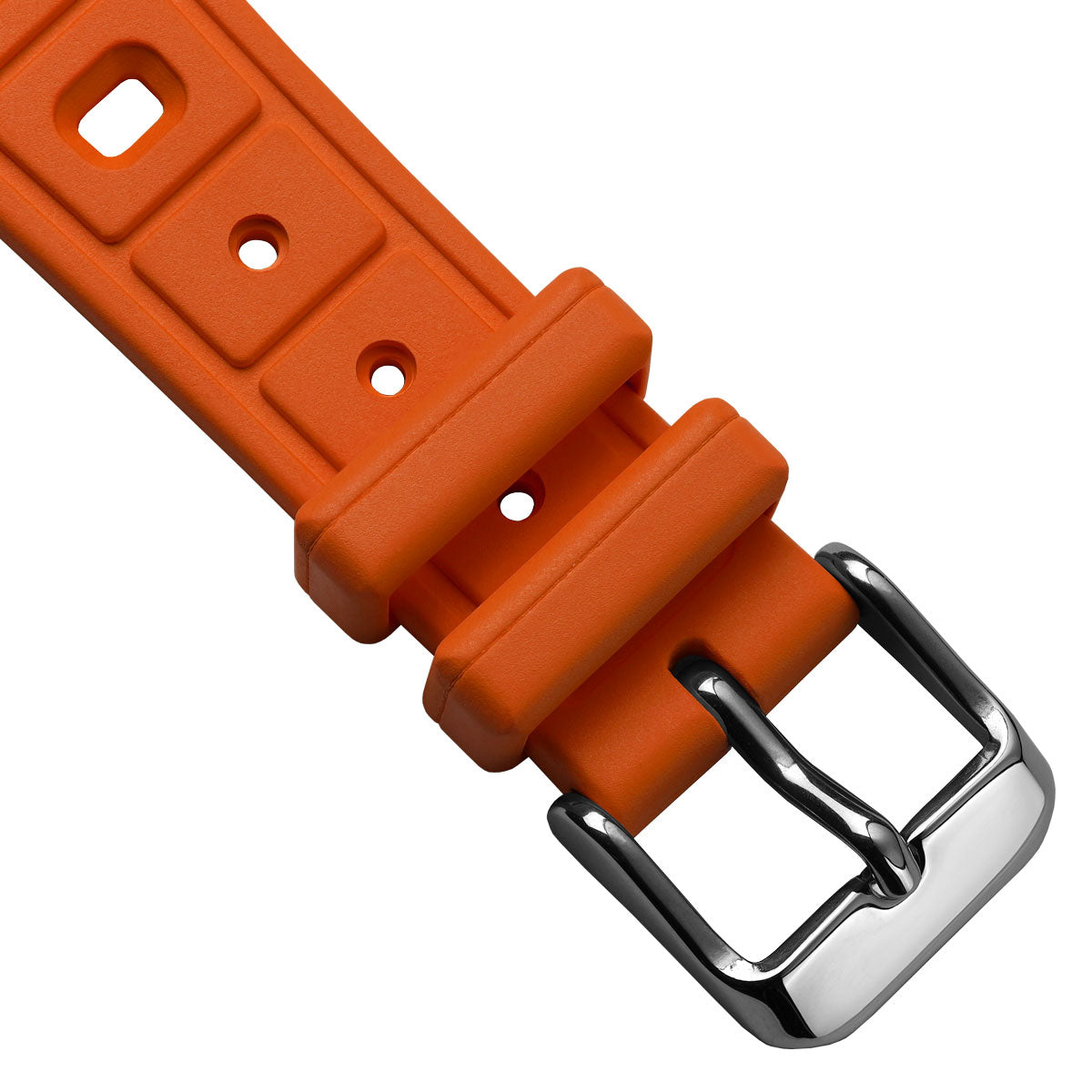 Sports 295 Vintage Rubber Watch Strap - Sunset Orange