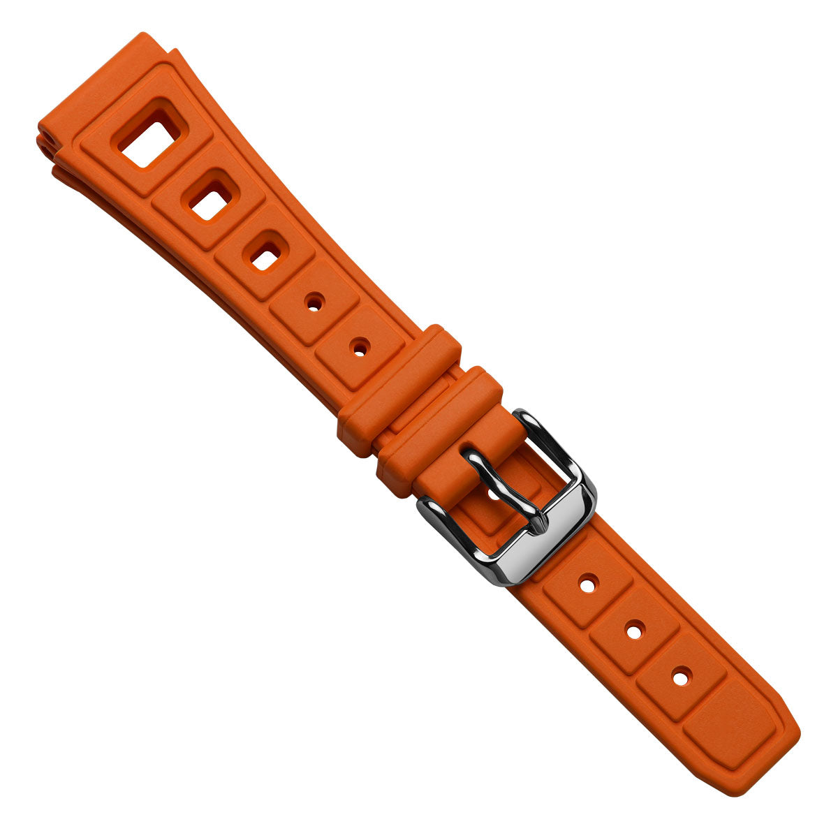 Sports 295 Vintage Rubber Watch Strap - Sunset Orange