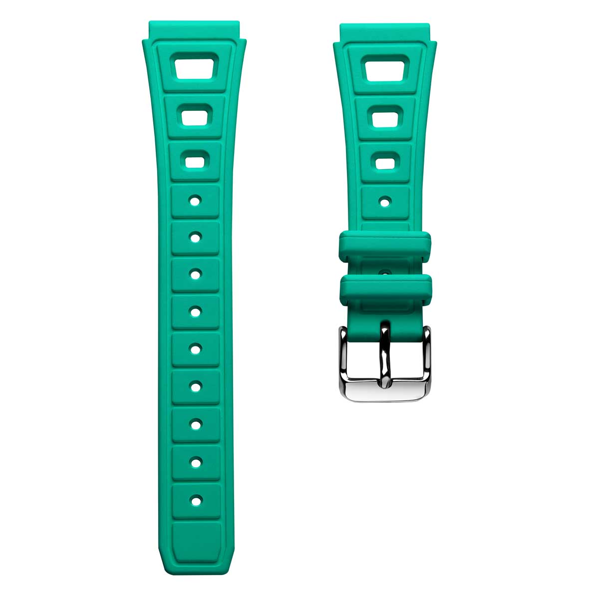  Sports 295 Vintage Rubber Watch Strap - Capri Sea