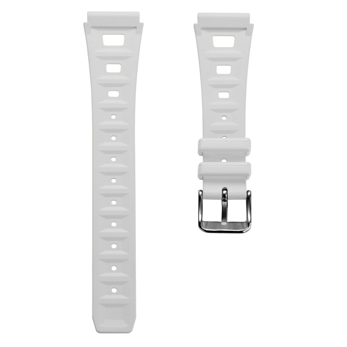  Sports 295 Vintage Rubber Watch Strap - Coconut White