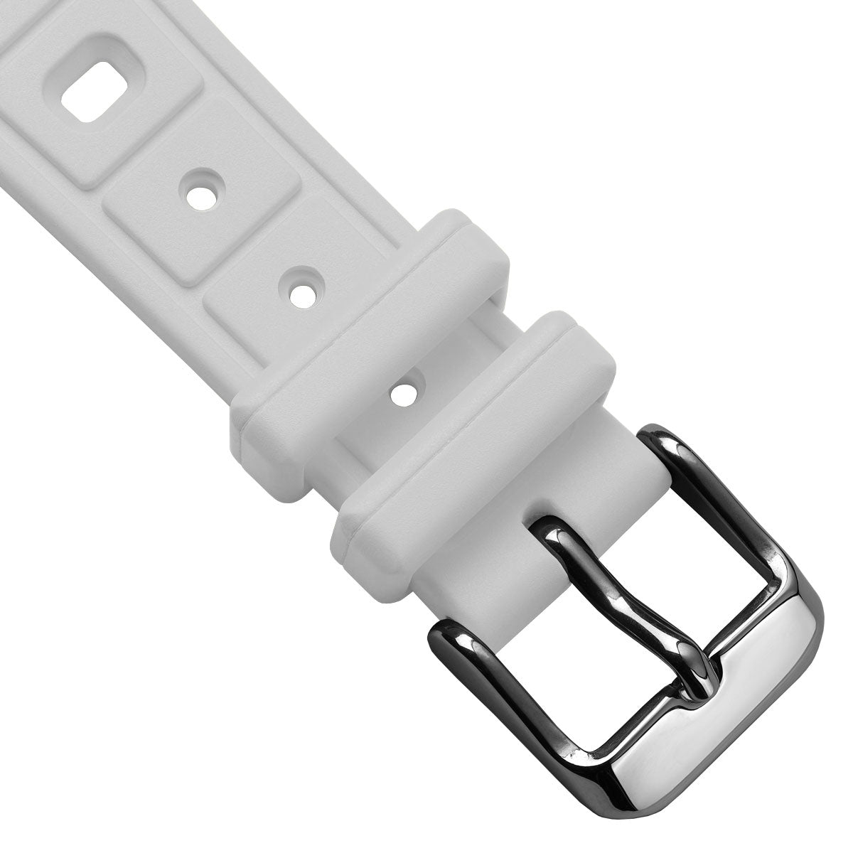  Sports 295 Vintage Rubber Watch Strap - Coconut White