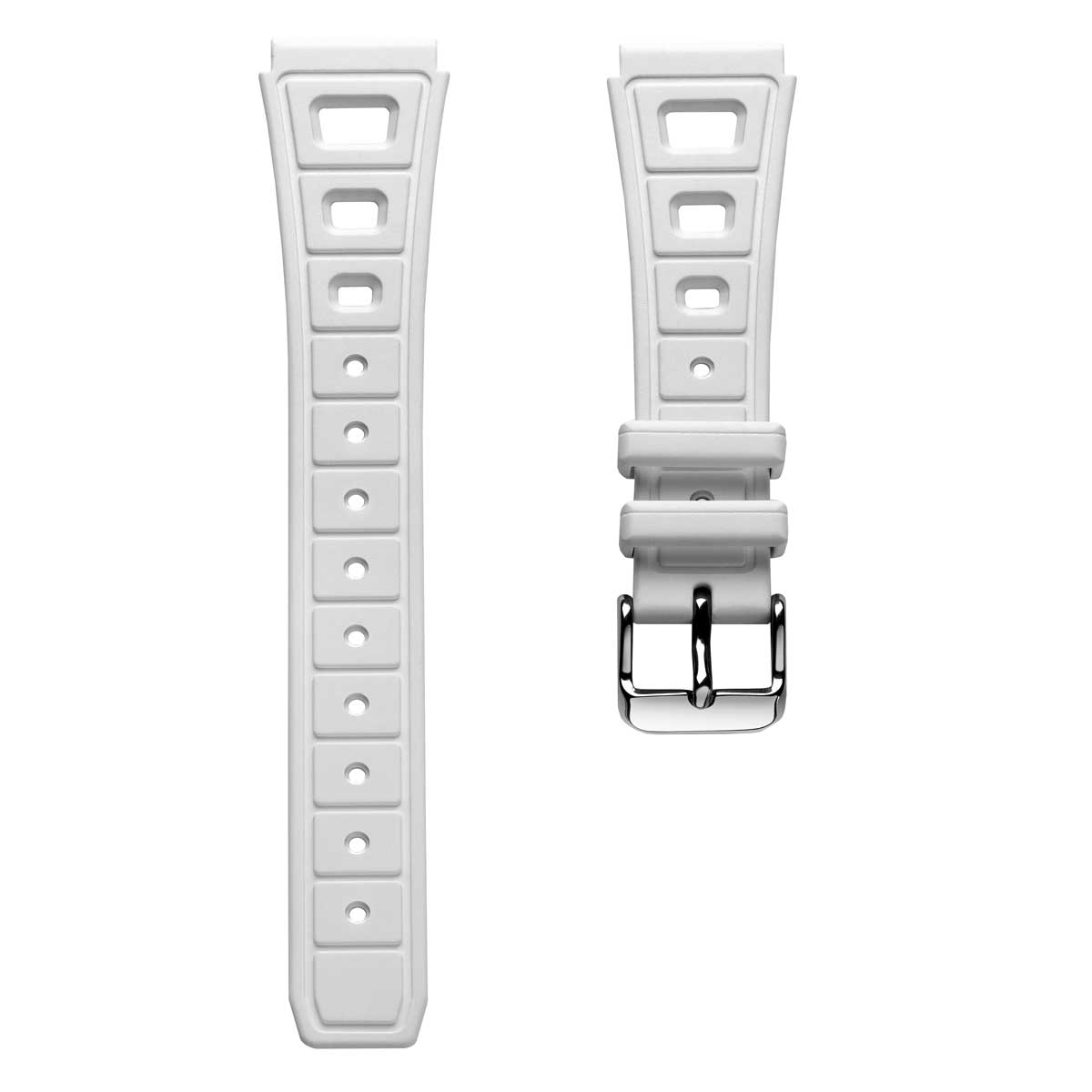  Sports 295 Vintage Rubber Watch Strap - Coconut White