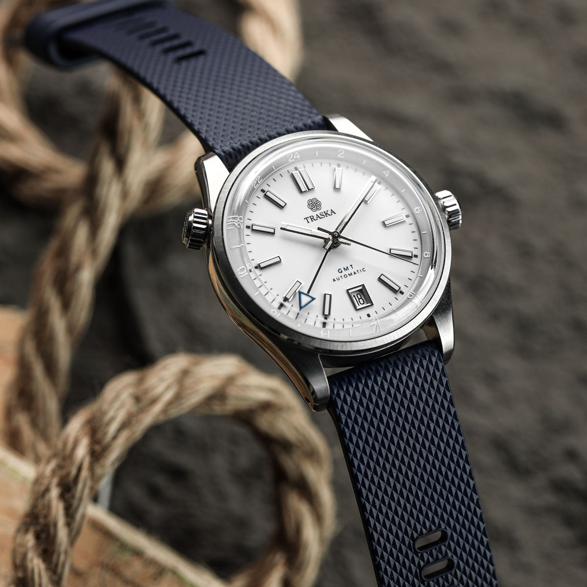 Summit 330 Italian Rubber Dive Watch Strap - Anthracite Grey