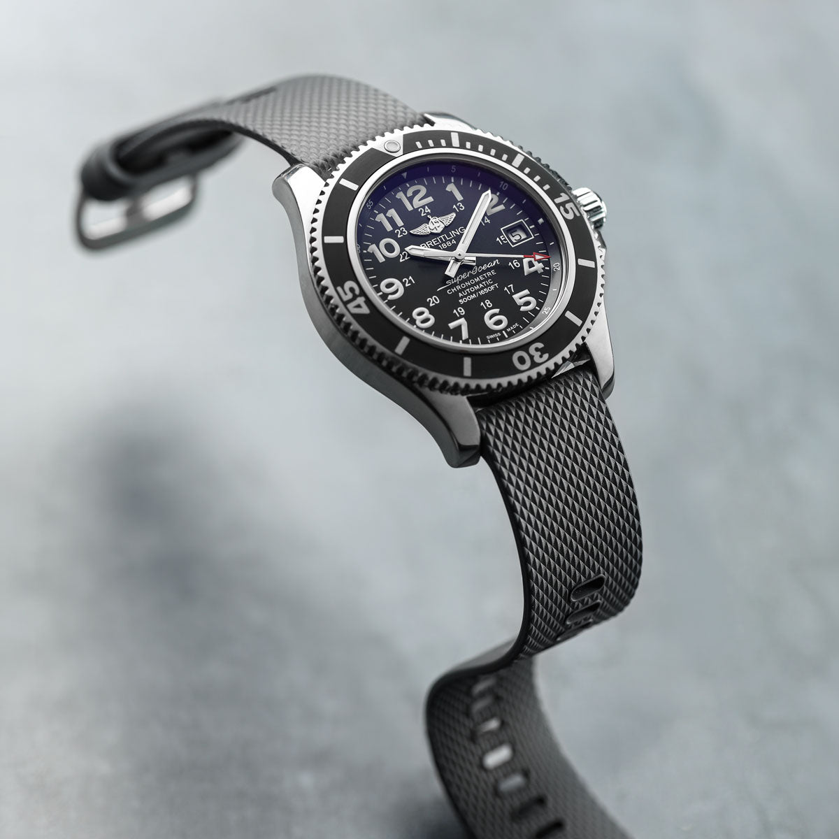 Summit 330 Italian Rubber Dive Watch Strap - Anthracite Grey