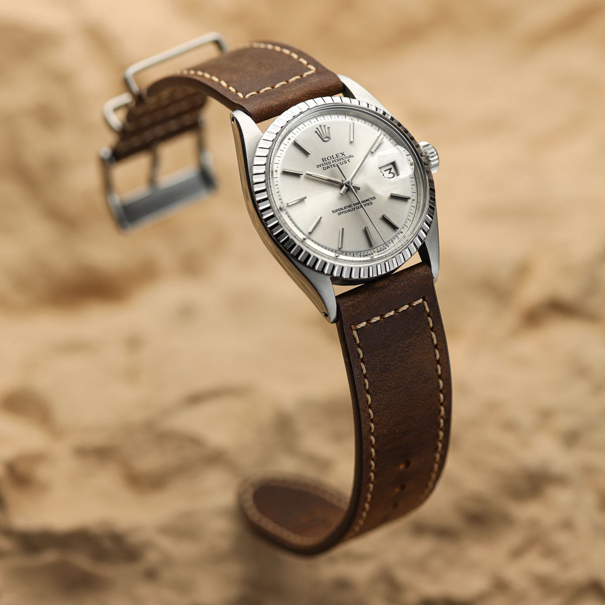 Oxford Ranger Military Leather Watch Strap - Chestnut - ZULUDIVER