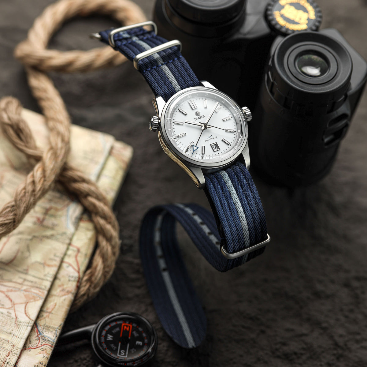 1973 Naval-Marine Fabric Watch Strap - Atlantic Grey - ZULUDIVER