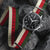 Heritage Military Nylon Watch Strap - Green, Red, Cream - additional image 1