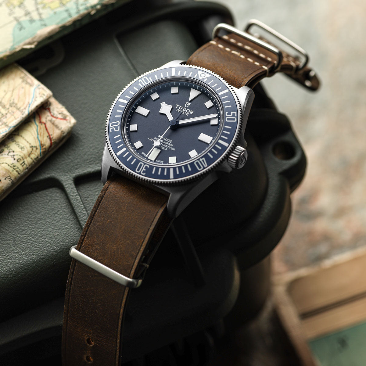 1973 British Military Watch Strap: OXFORD - Vintage Red