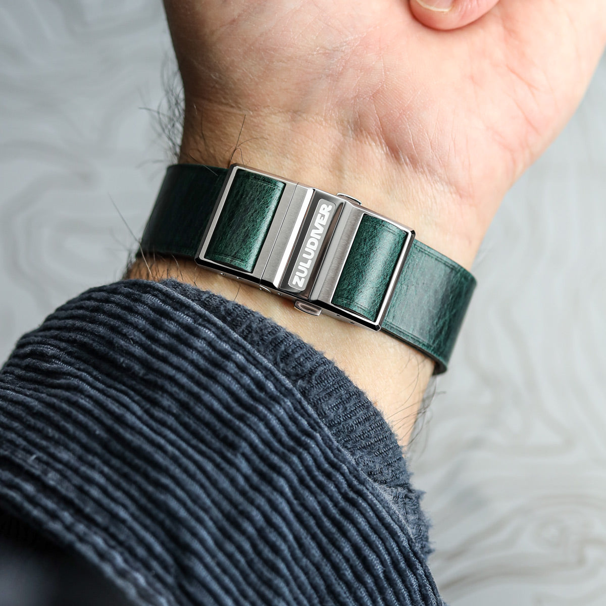 ADDITIONAL - Oxford Leather OctoPod Watch Strap - Vintage Green