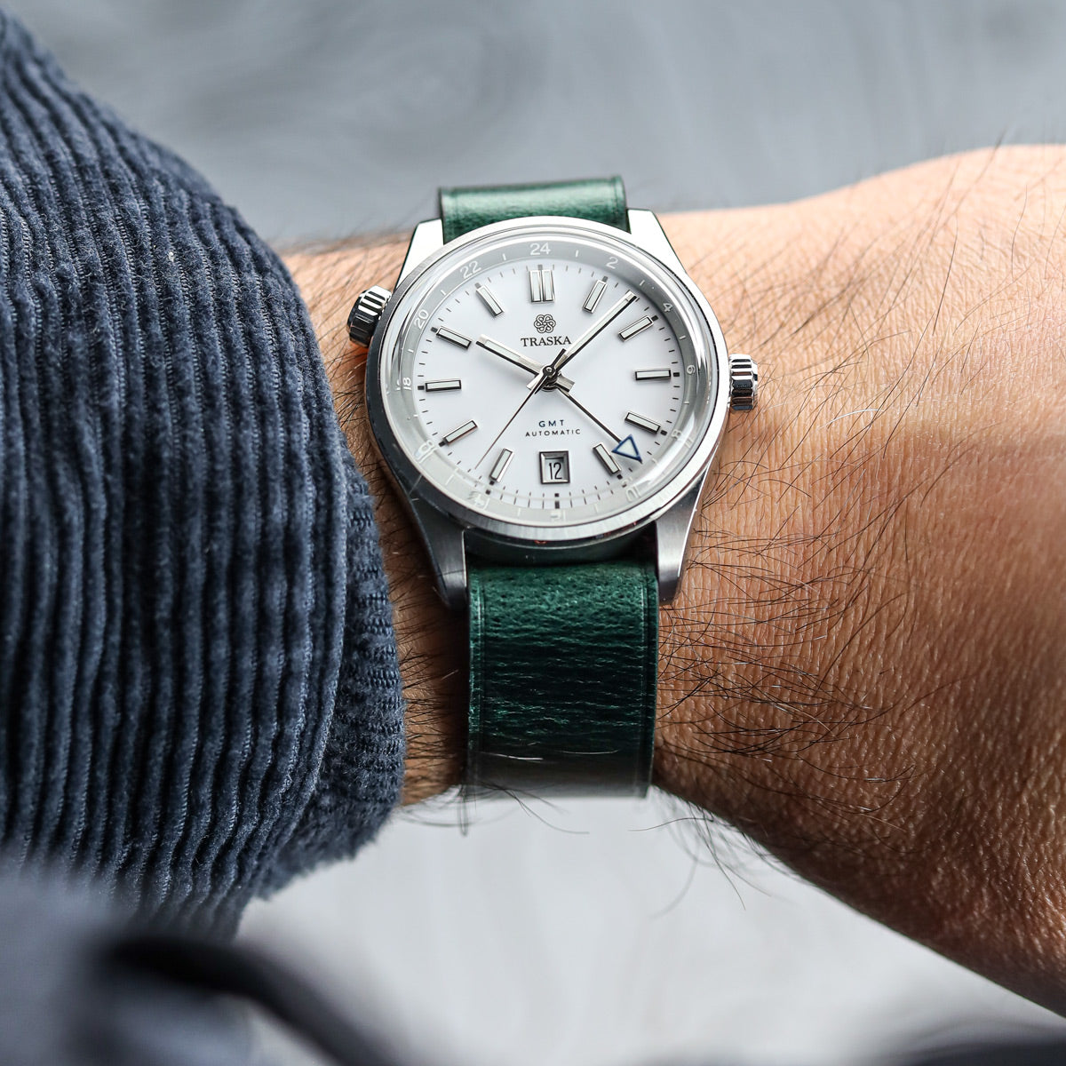 ADDITIONAL - Oxford Leather OctoPod Watch Strap - Vintage Marine Blue