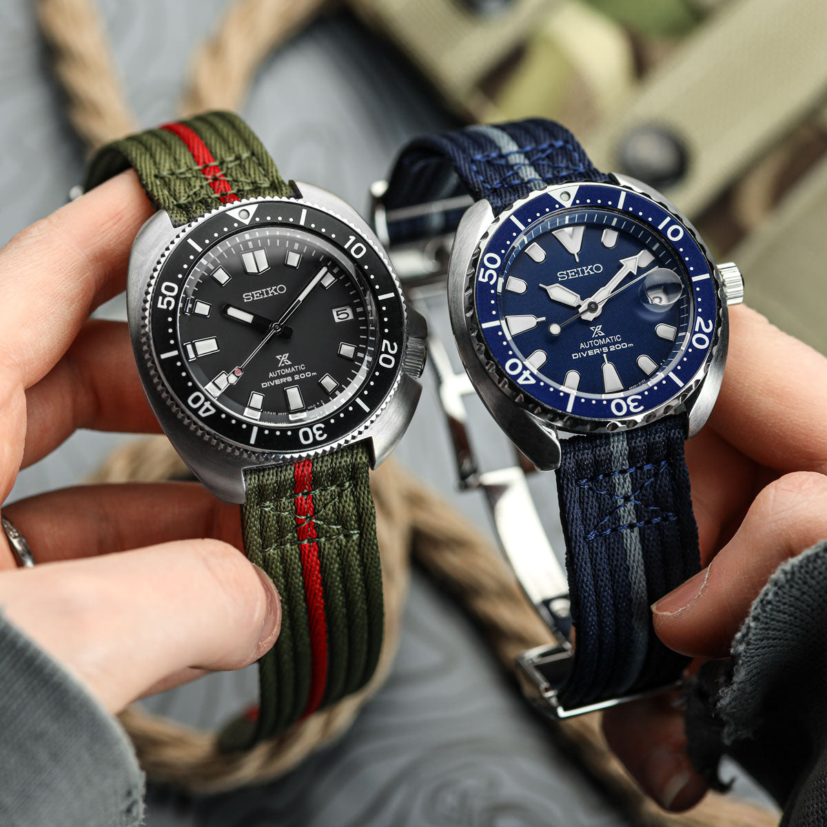 OCTOPOD 2-Piece Naval-Marine Watch Strap - Atlantic Grey