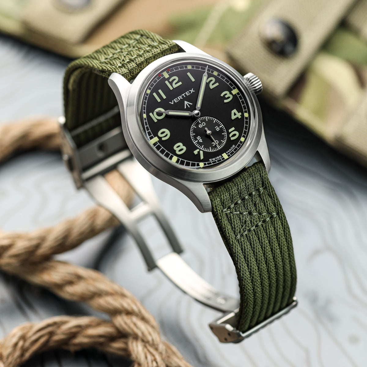 OCTOPOD 2-Piece Naval-Marine Watch Strap - Olive Drab