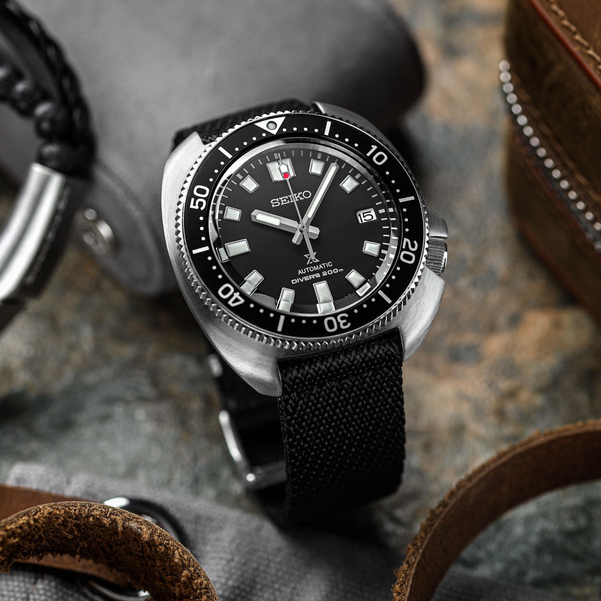 Seasalter Military Nylon Watch Strap - Black