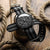 ZULULDIVER classic James Bond NATO watch strap black and grey stripe, polished hardware, white background shot