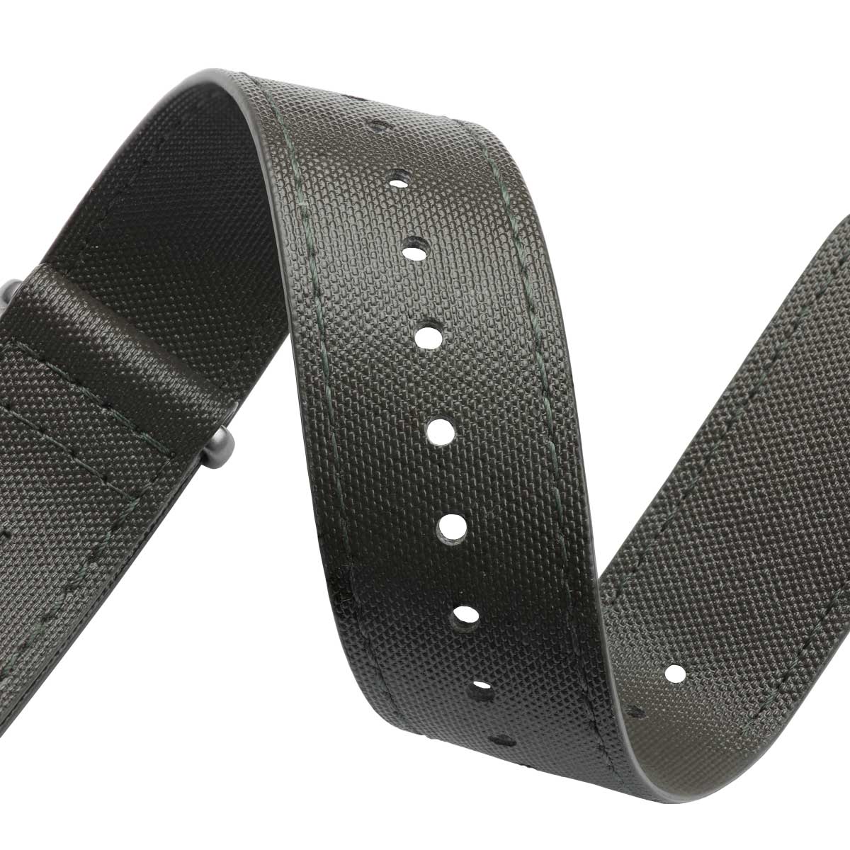 1973 British Military Cyclone Sailcloth Watch Strap - Admiralty Grey