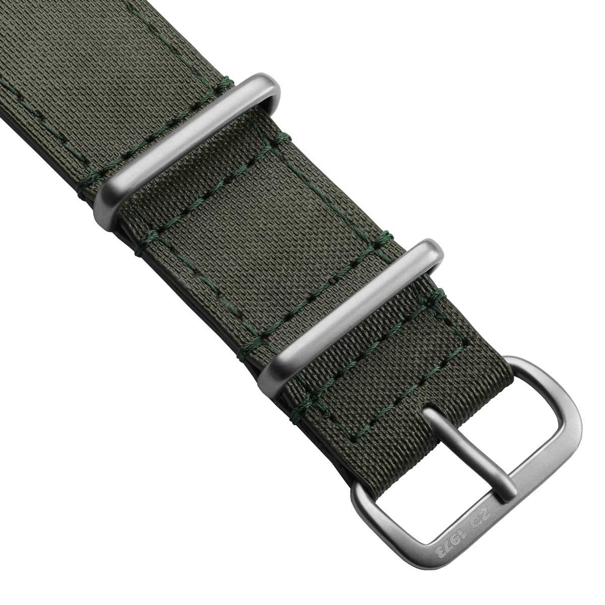 1973 British Military Cyclone Sailcloth Watch Strap - Kombu Green