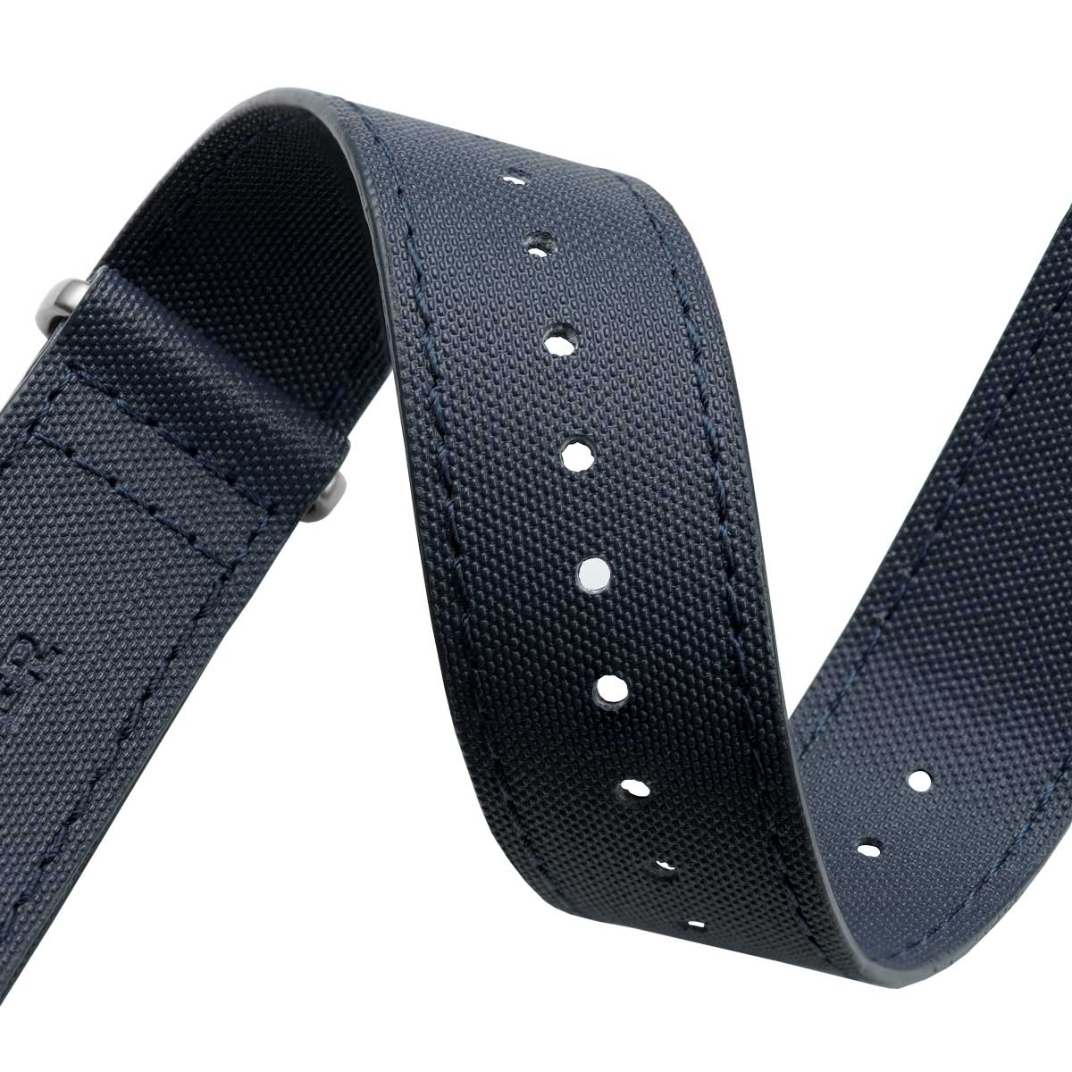 1973 British Military Cyclone Sailcloth Watch Strap - Ocean Blue