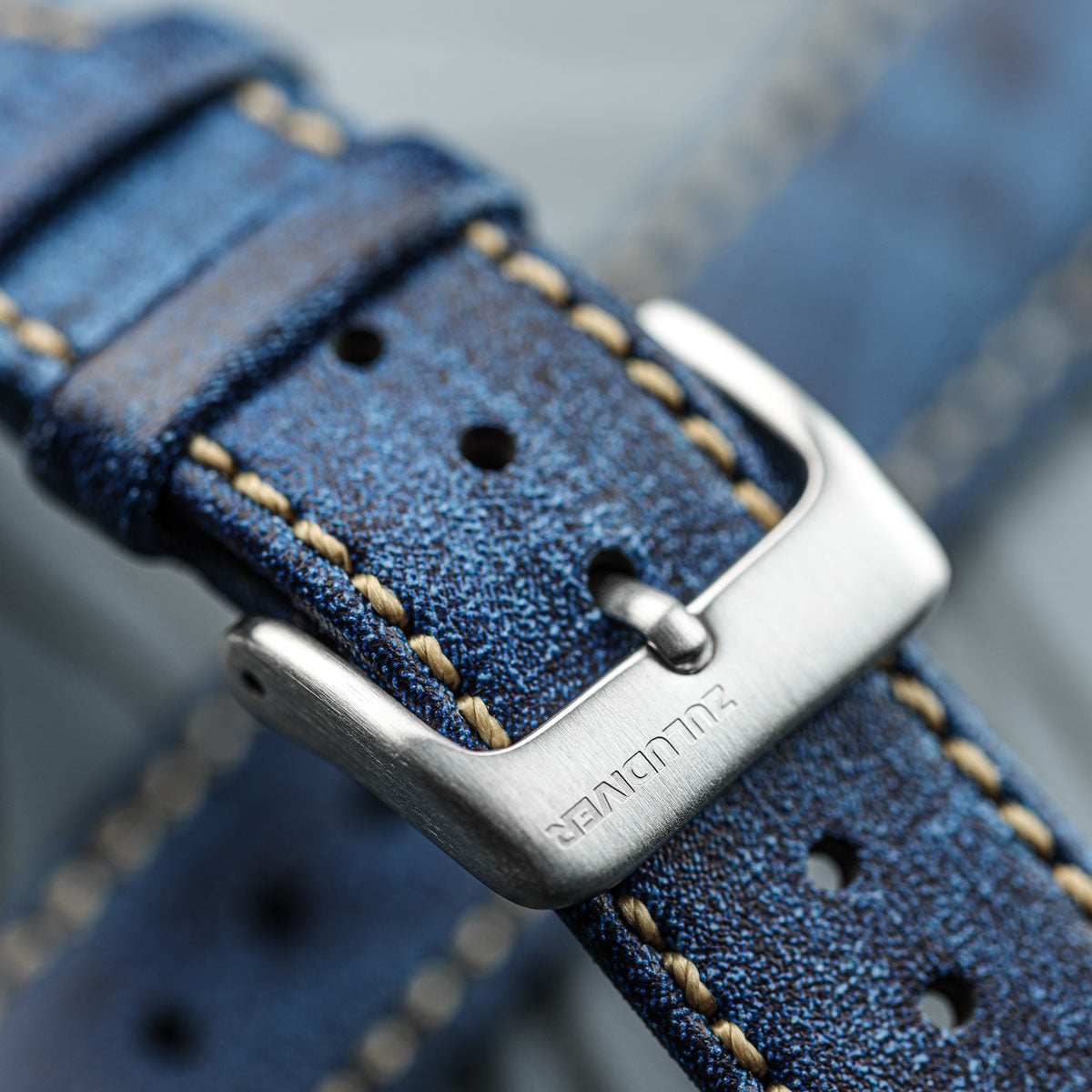 Nevada Denim Leather Watch Strap