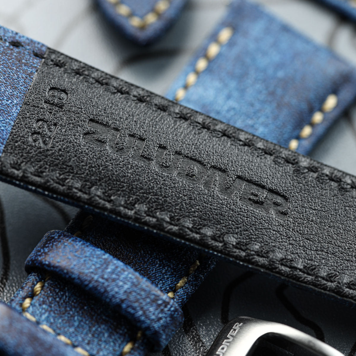 Nevada Denim Leather Watch Strap