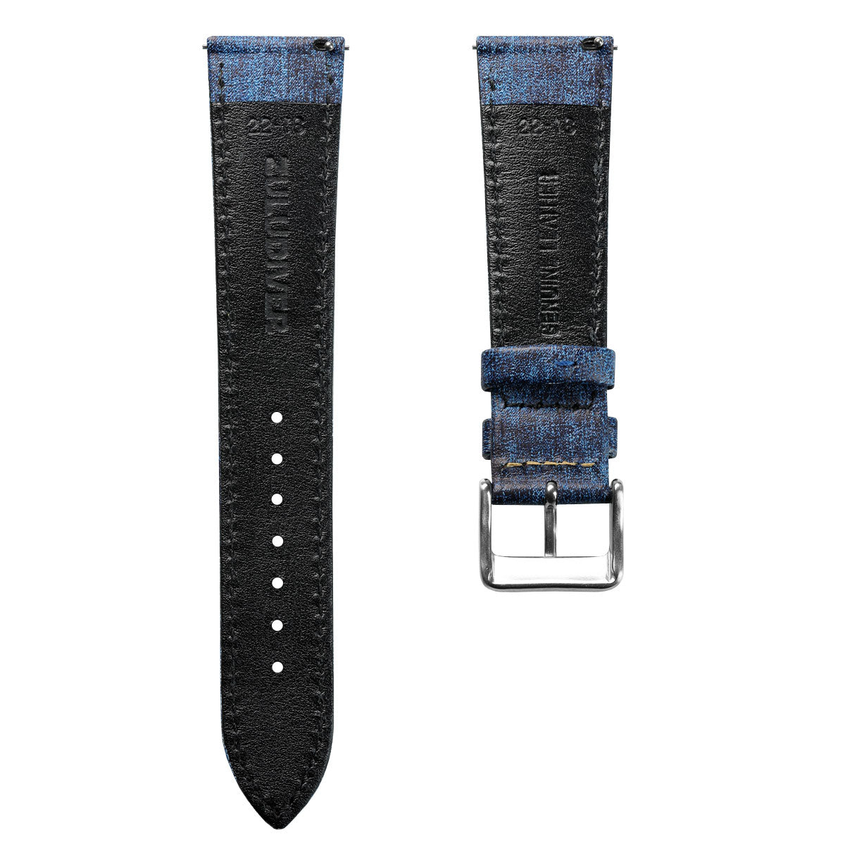 Nevada Denim Leather Watch Strap