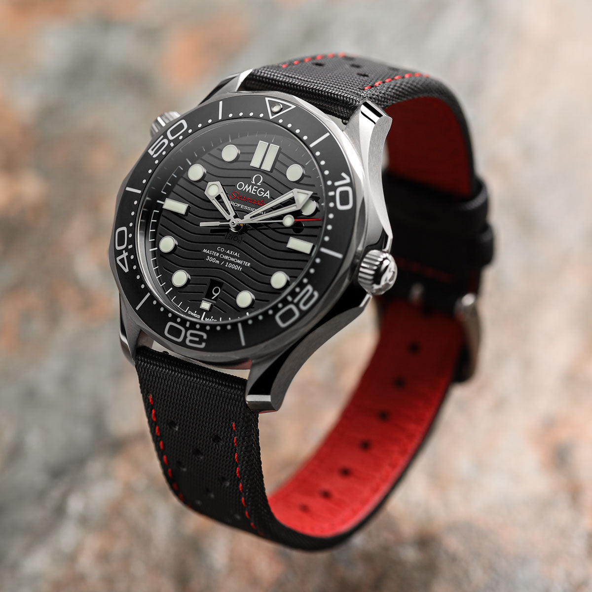 Mayday Navigator Sailcloth Divers Watch Strap - Crimson