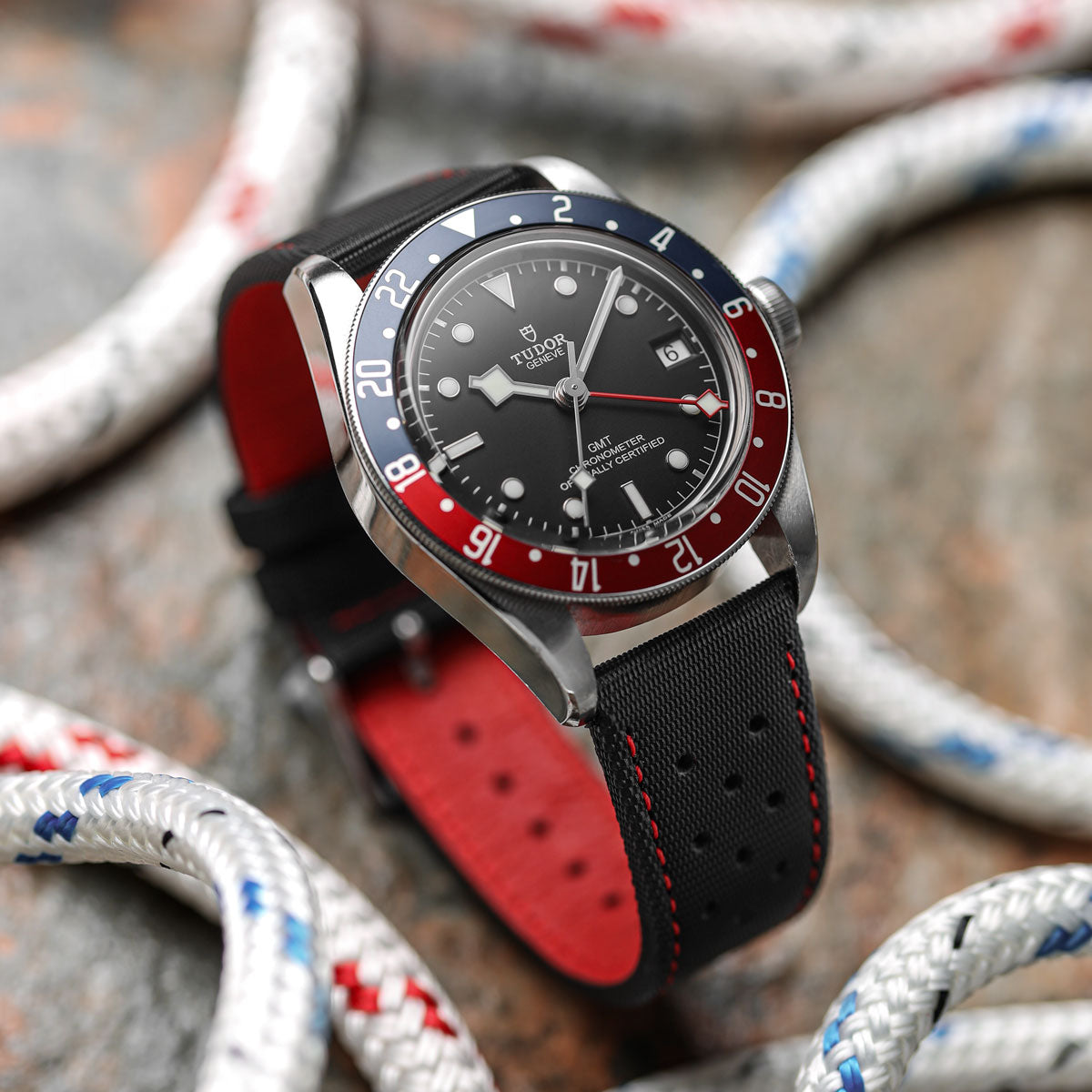 Mayday Navigator Sailcloth Divers Watch Strap - Sunset - additional image 2