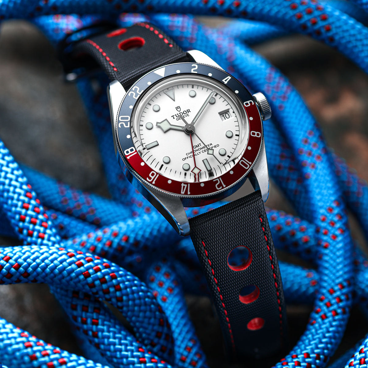 Mayday Anchor Sailcloth Divers Watch Strap - Sunset