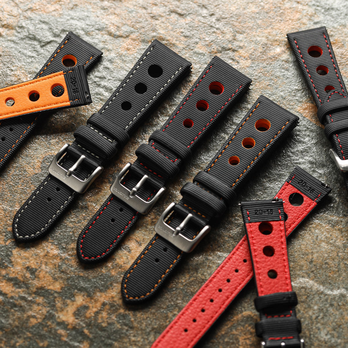 Mayday Anchor Sailcloth Divers Watch Strap - Sunset - additional image 3