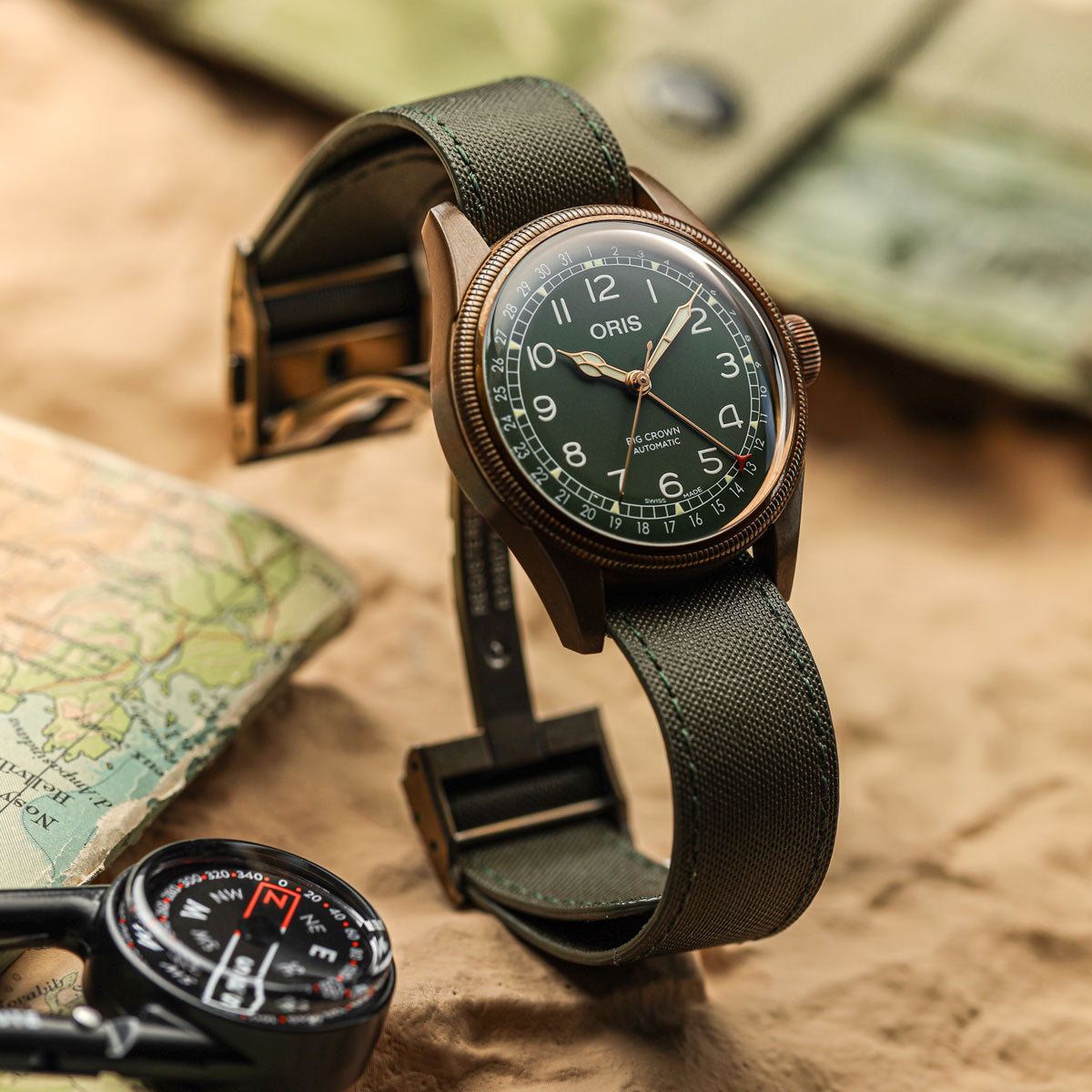 OctoPod Sailcloth Watch Strap - Kombu Green