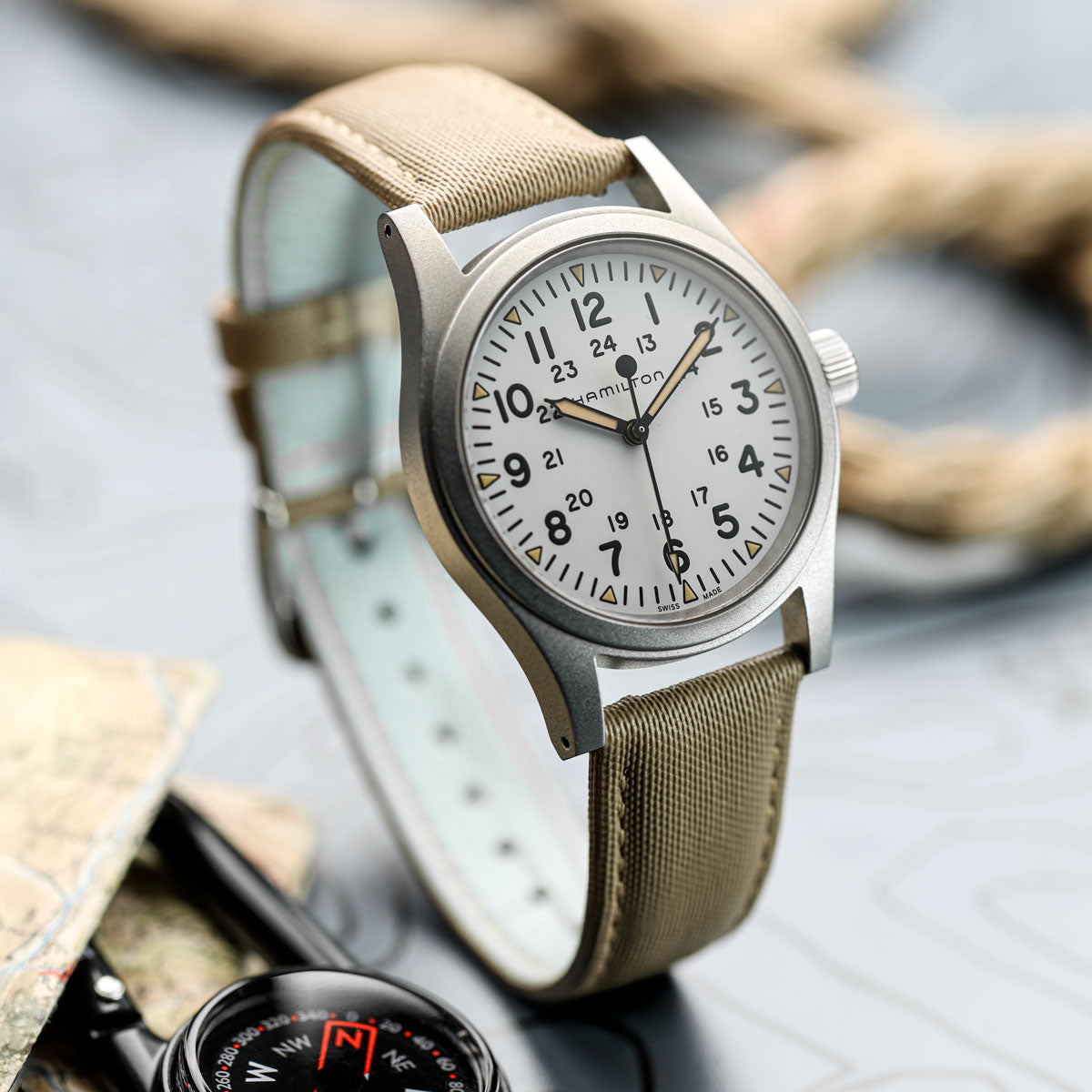 Mayday Regatta Sailcloth Divers Watch Strap - Dune Sand