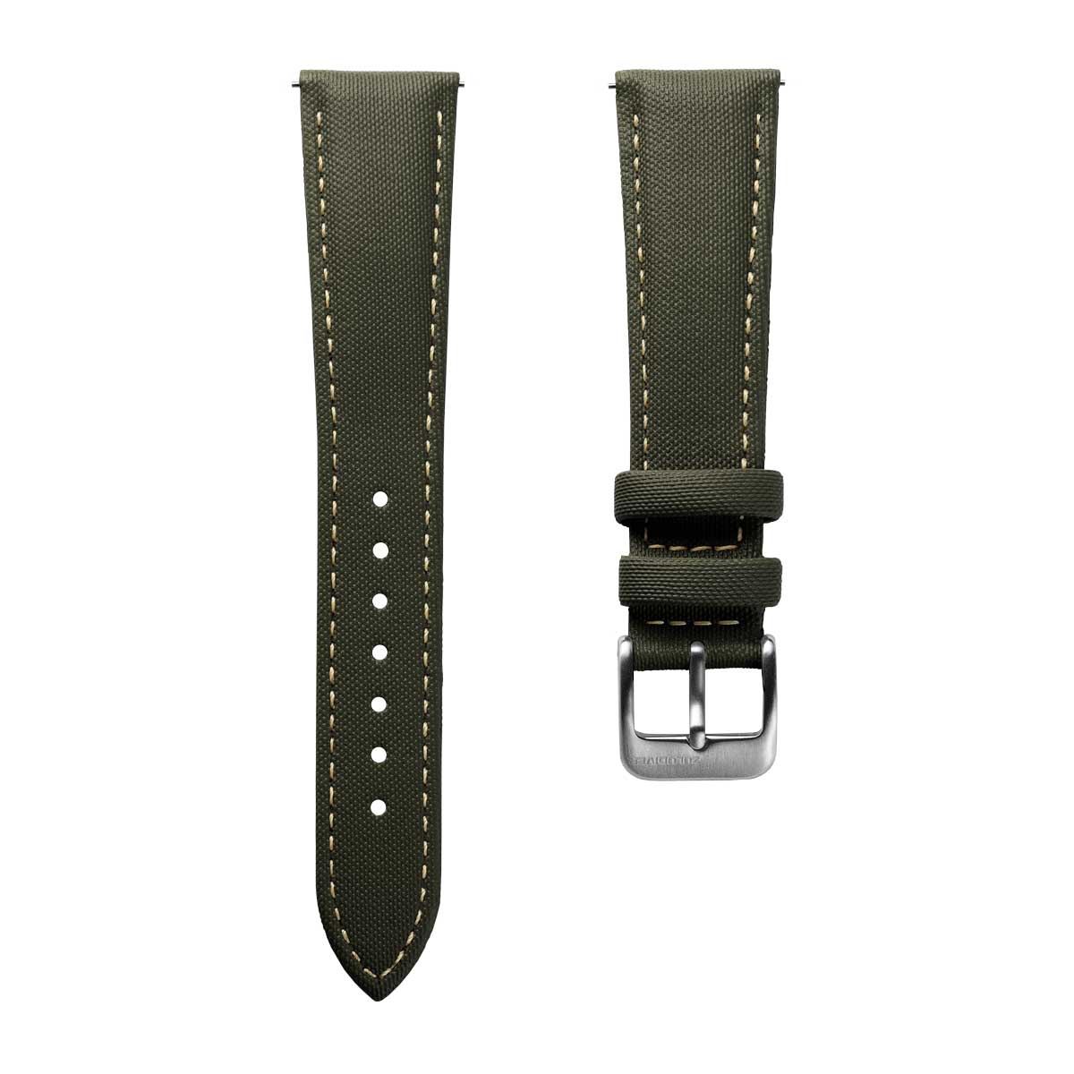 Mayday Regatta Sailcloth Divers Watch Strap - Kombu Green