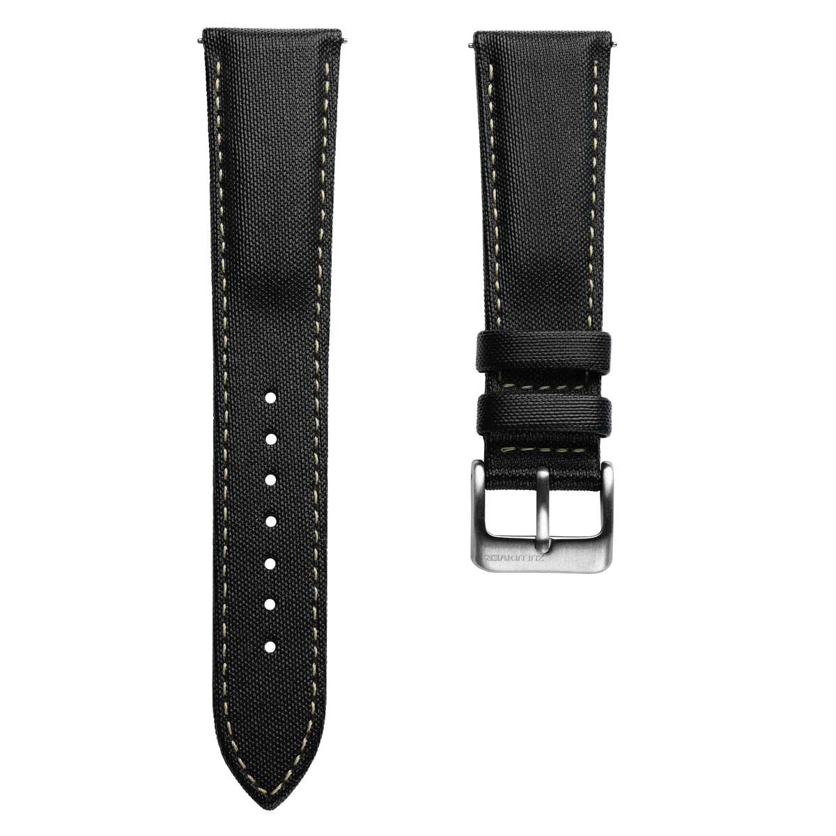 Mayday Regatta Sailcloth Divers Watch Strap - Pirate Black