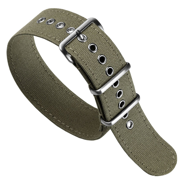 1973 British Military Watch Strap: WARRIOR CANVAS - Army