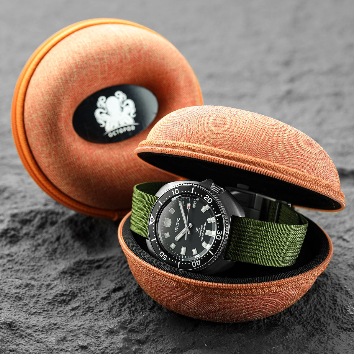 Zip-Up Doughnut Watch Case - Burnt Orange