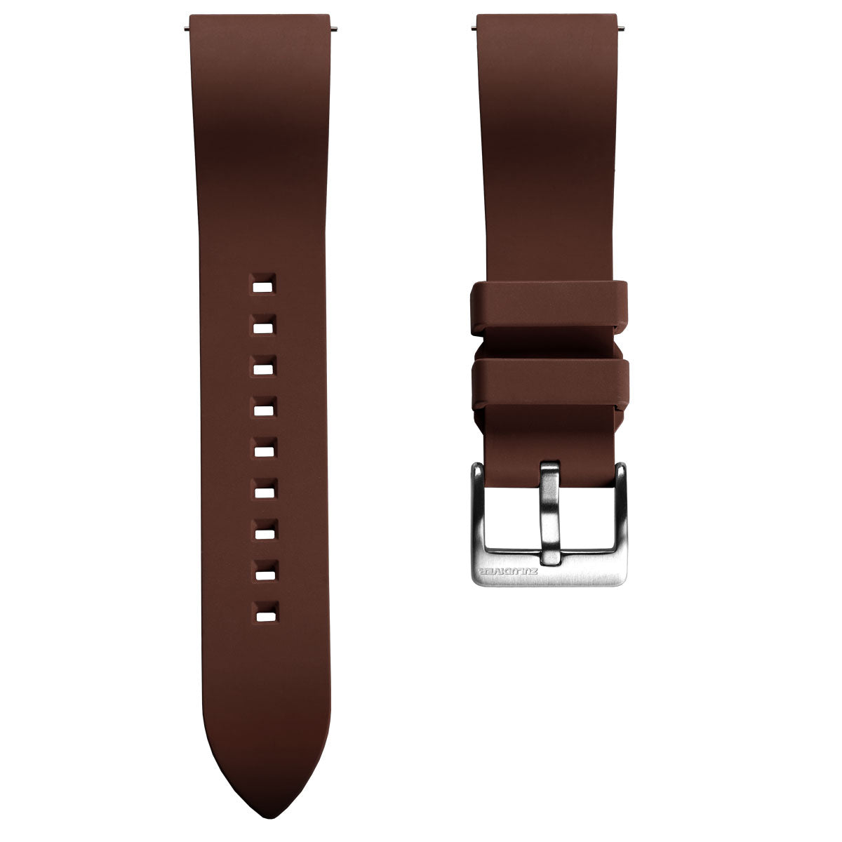 Zennor Rubber Waterproof Watch Strap - Harbour Brown