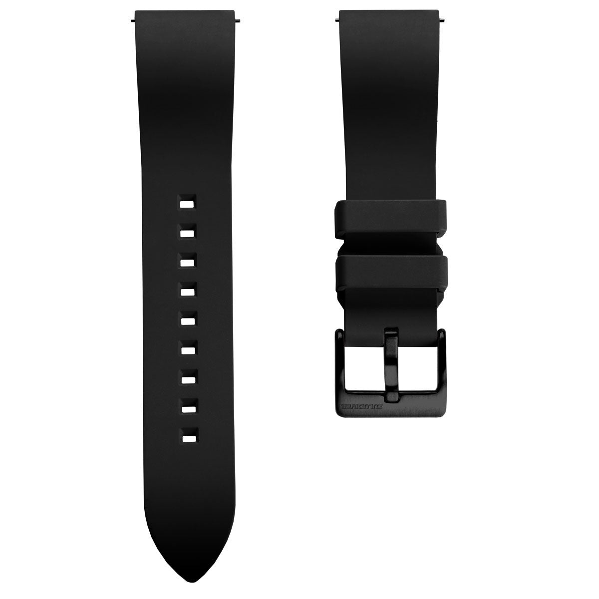 Zennor Rubber Waterproof Watch Strap - Abyss Black