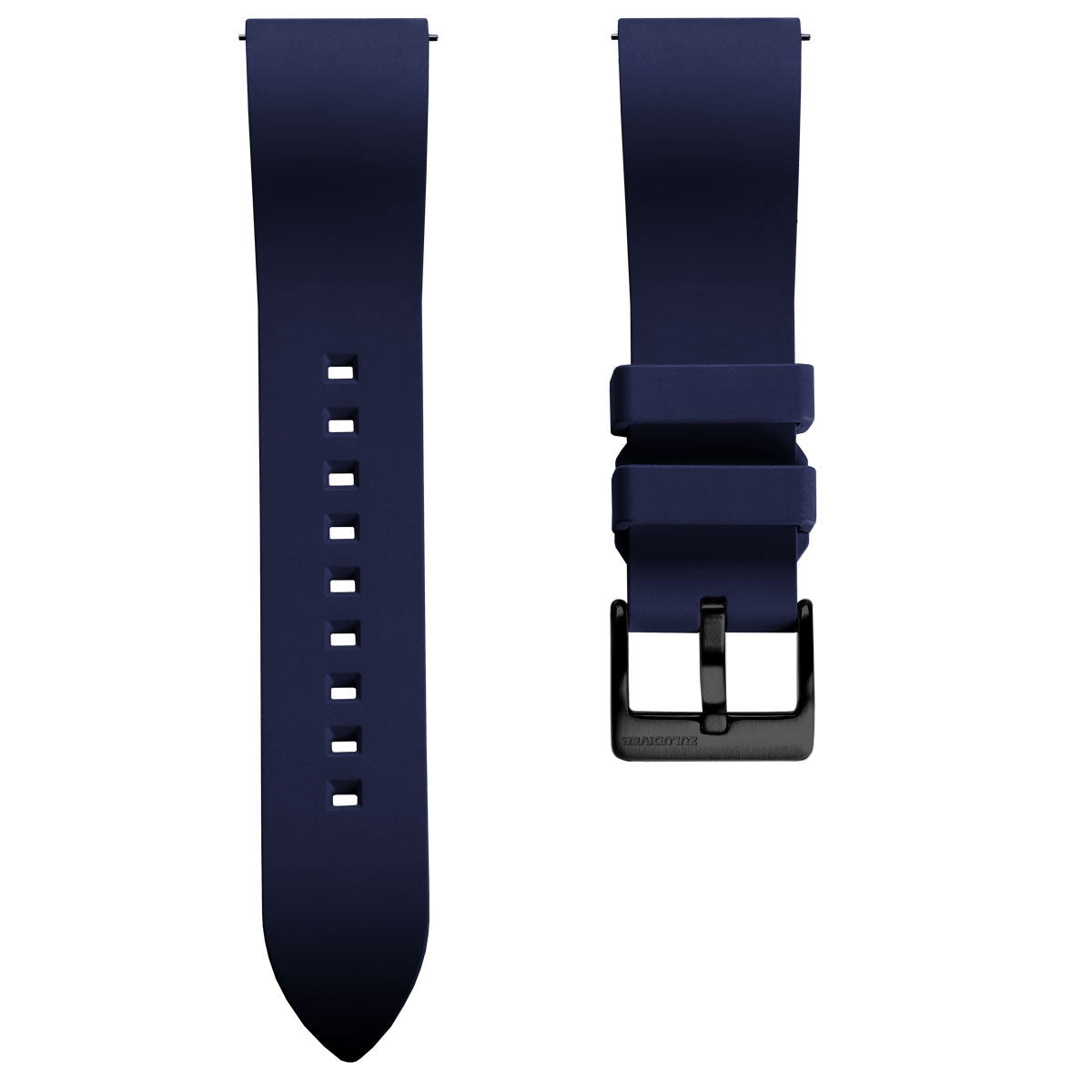 Zennor Rubber Waterproof Watch Strap - Ocean Blue